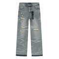 Purple Brand Light Blue Scribble Graphic Distressed Jeans — hero