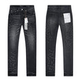 Purple Brand Washed Black Embroidered Jeans — hero