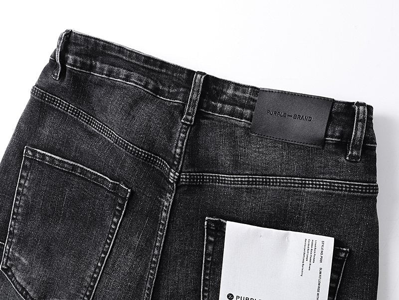 Purple Brand Washed Black Side-Leg Graphic Jeans — detail