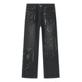 Purple Brand Black Graphic Patch Jeans — hero