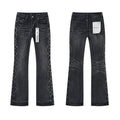 Purple Brand Floral Embroidered Flared Jeans — hero