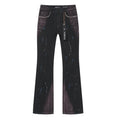 Purple Brand Studded Paint-Splatter Black Jeans — hero