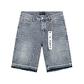 Purple Brand Rhinestone Light Wash Denim Shorts — hero