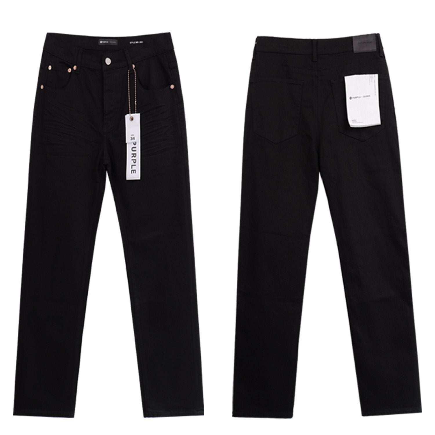 Purple Brand Washed Black Distressed Jeans — hero