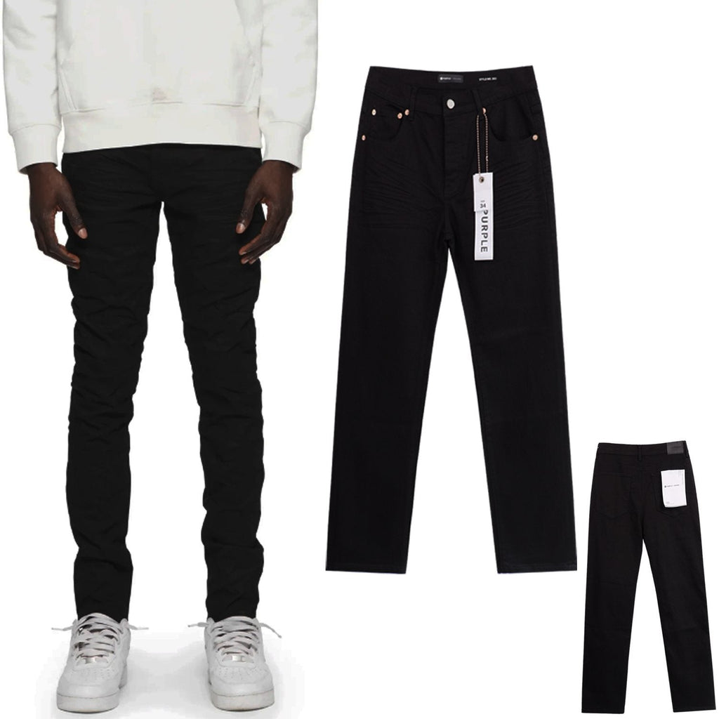 Purple Brand Washed Black Distressed Jeans — context