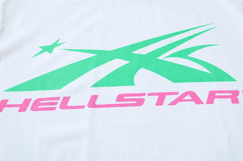 Hellstar Green & Pink Graphic Short-Sleeve T-Shirt — detail