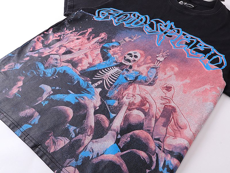 Godspeed Skeleton Crowd Graphic T-Shirt — detail