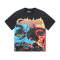 Godspeed Washed Black Skull Racing Graphic T-Shirt — hero