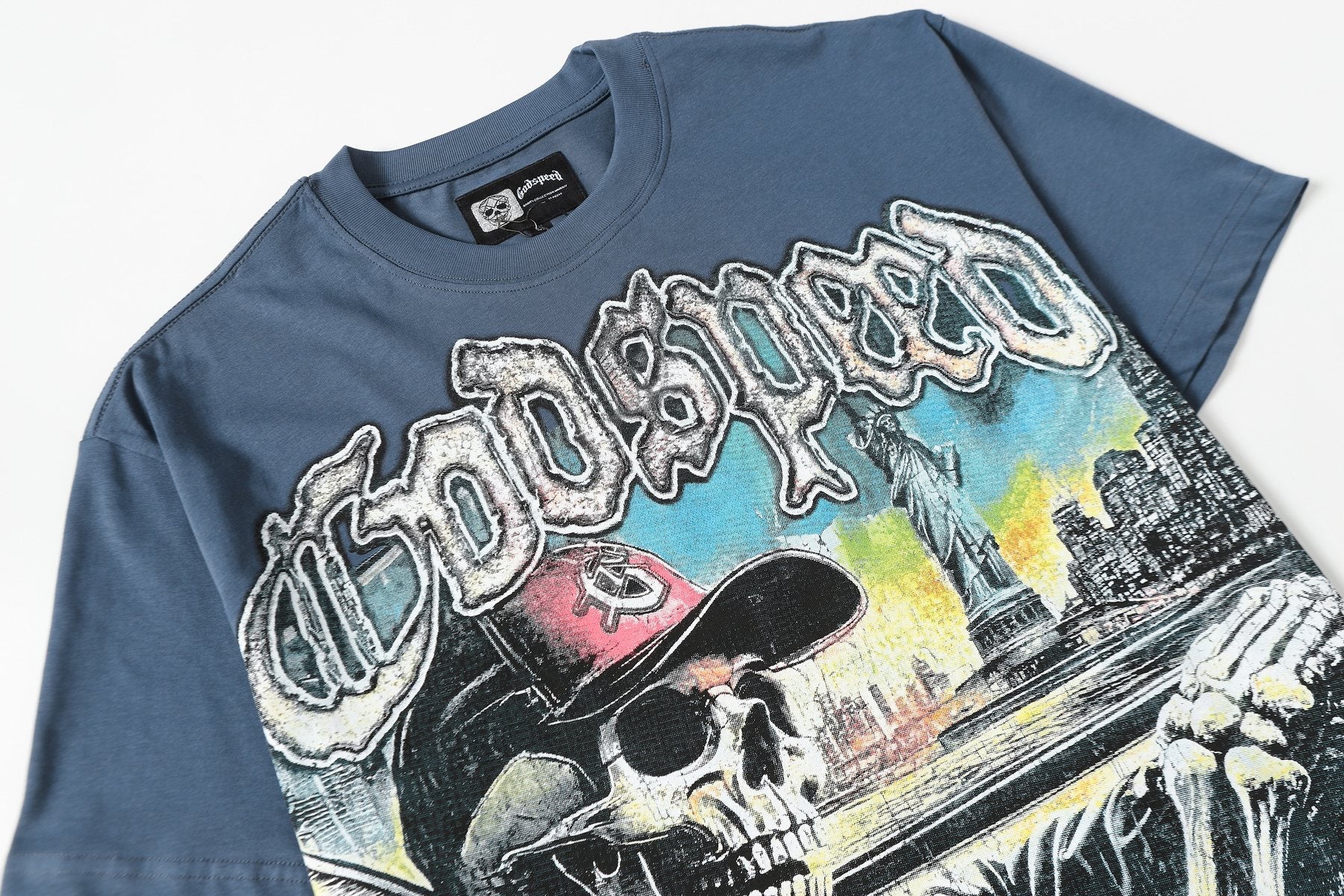 Godspeed Skull City Back Graphic T-Shirt — detail