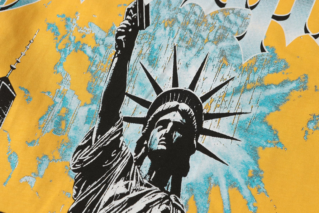 Godspeed Yellow Statue of Liberty Graphic T-Shirt — detail