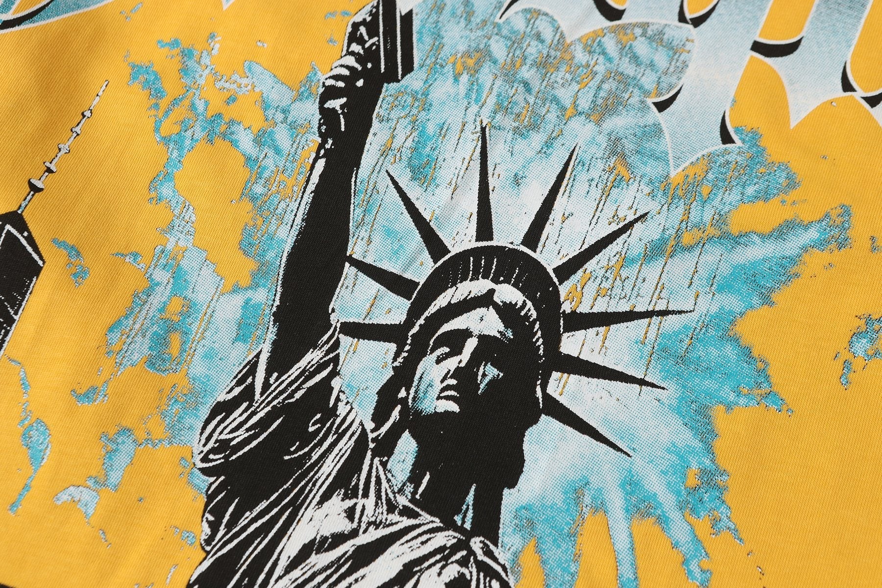 Godspeed Yellow Statue of Liberty Graphic T-Shirt — detail