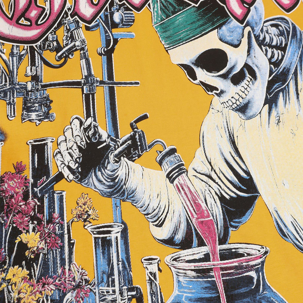 Godspeed Brain Wash Yellow Graphic T-Shirt — detail