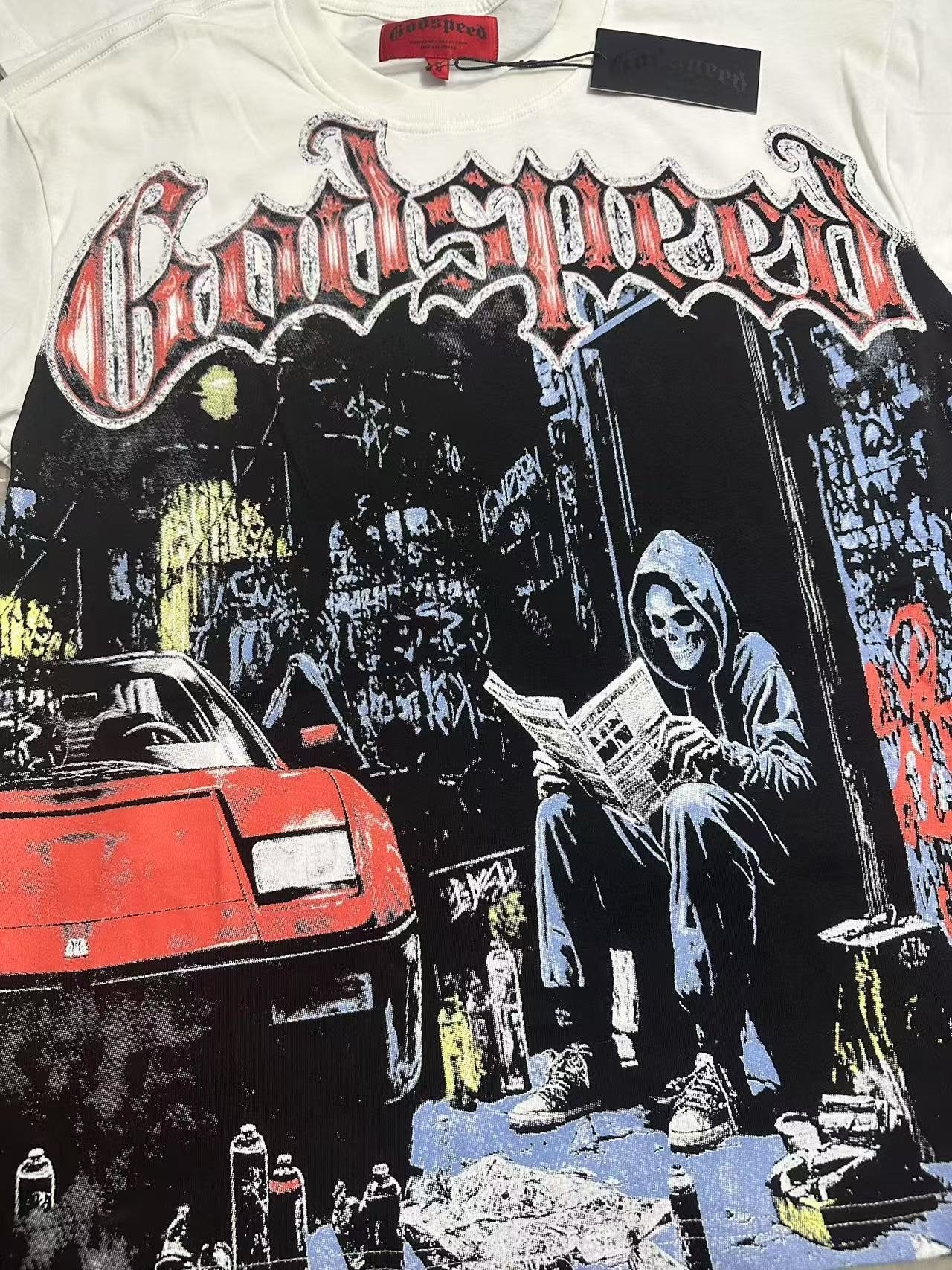 Godspeed Reaper Car Graphic T-Shirt — detail