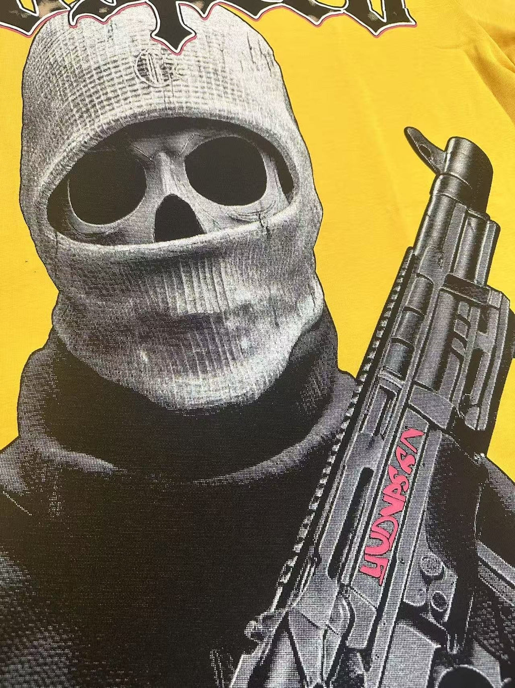 Godspeed Yellow Masked Figure Graphic T-Shirt — detail
