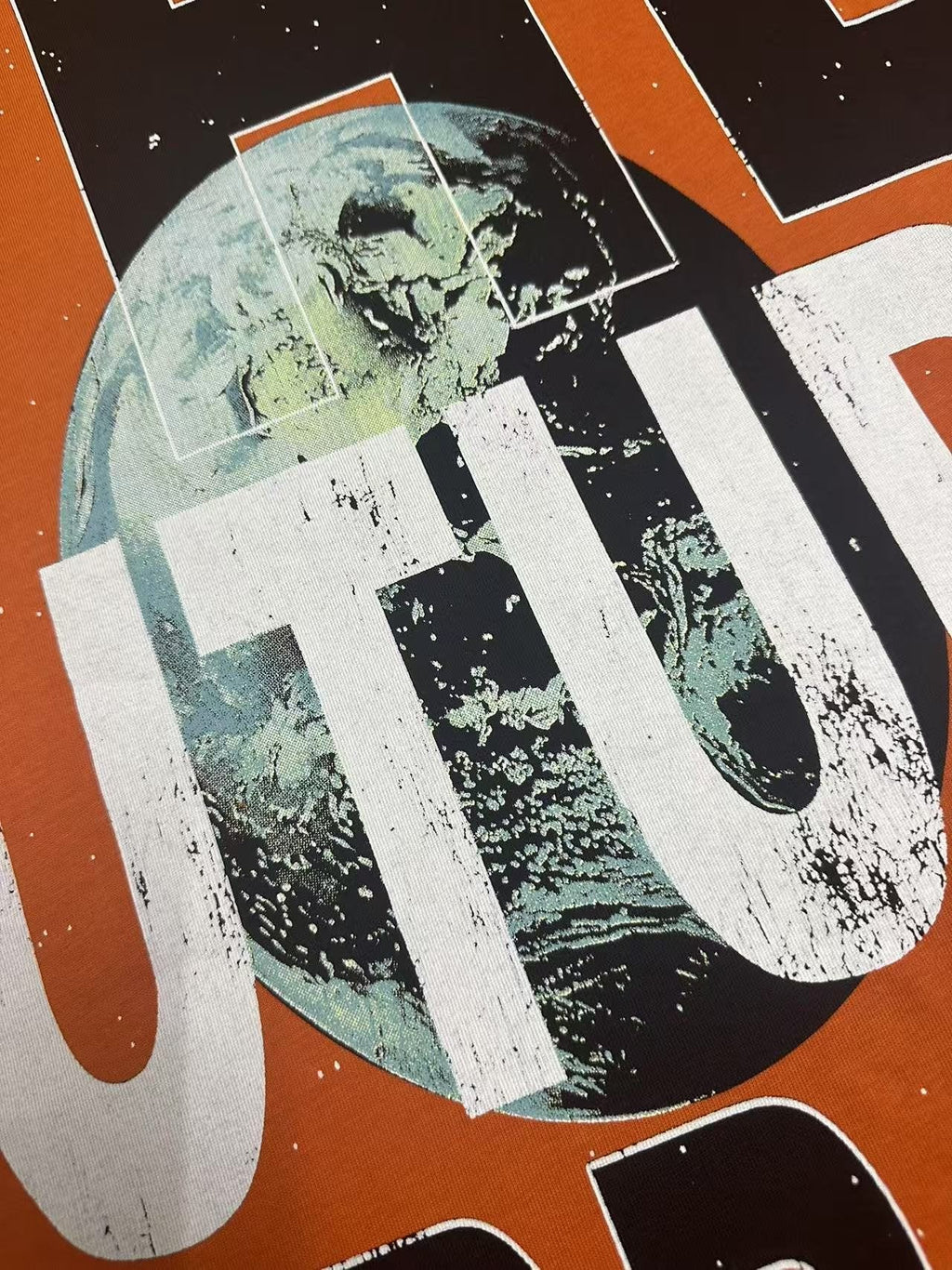 Godspeed Astronaut Flag Graphic T-Shirt - Orange — detail