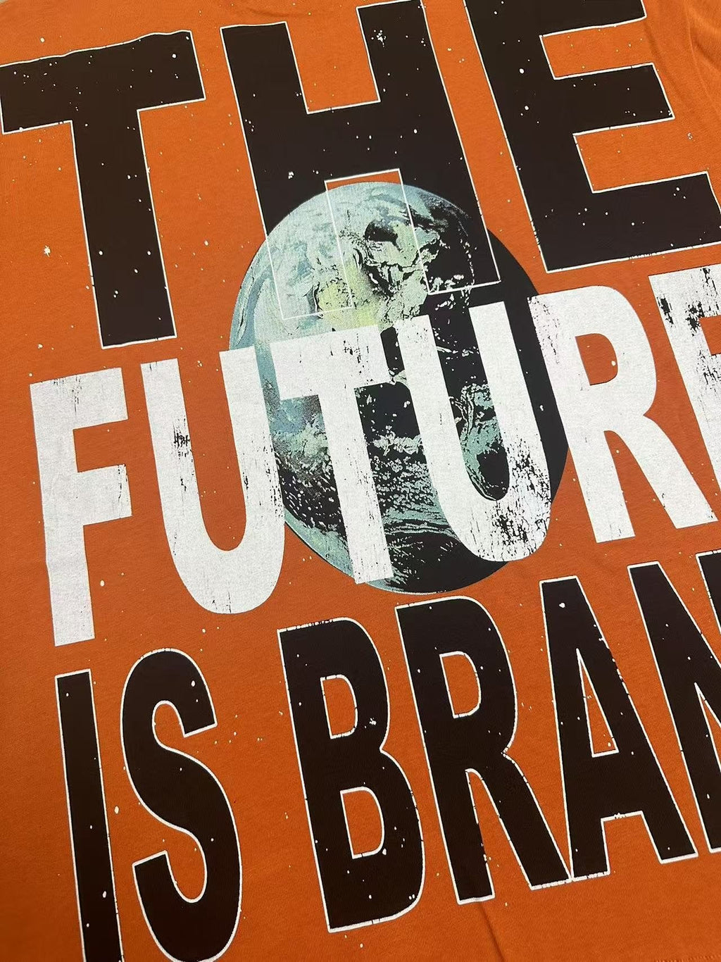 Godspeed Astronaut Flag Graphic T-Shirt - Orange — detail