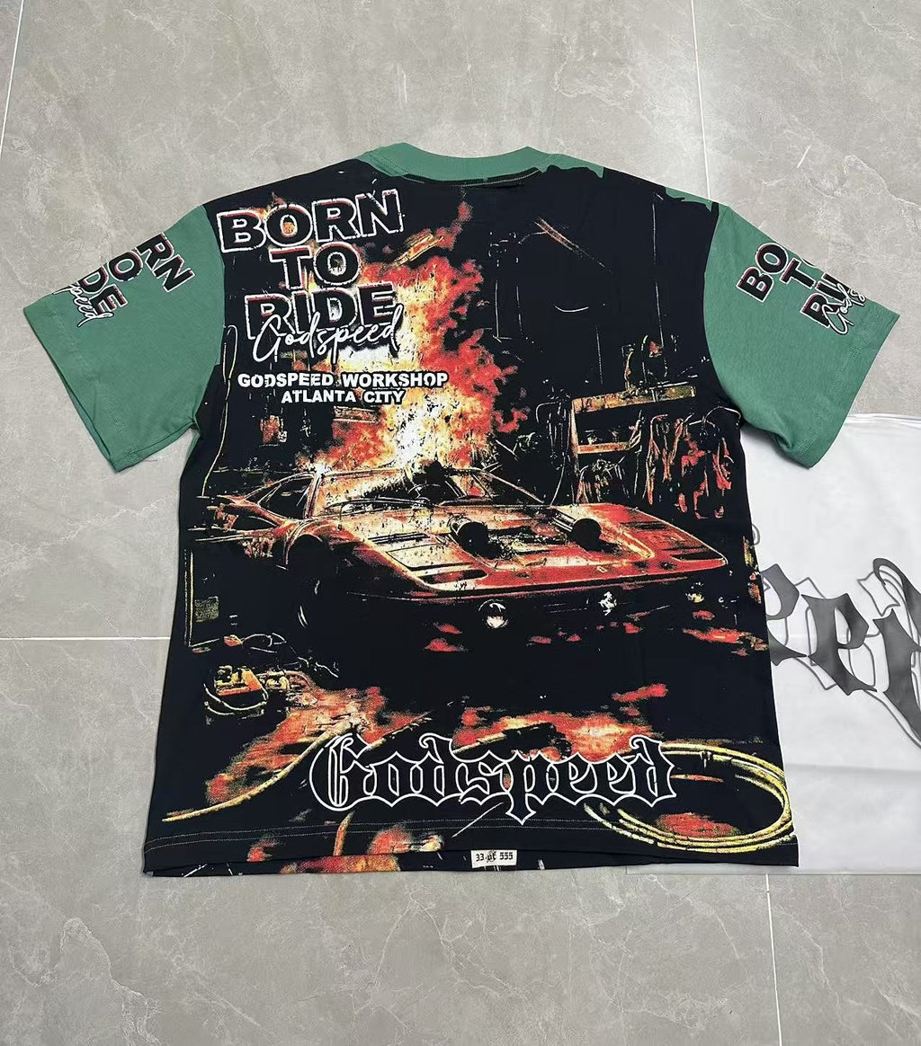 Godspeed Born to Ride Graphic T-Shirt — back