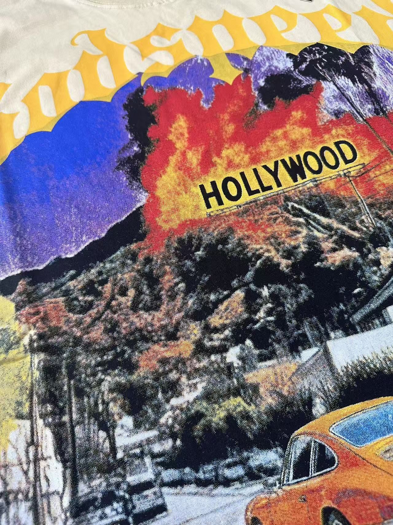 Godspeed Hollywood Car Graphic T-Shirt — detail
