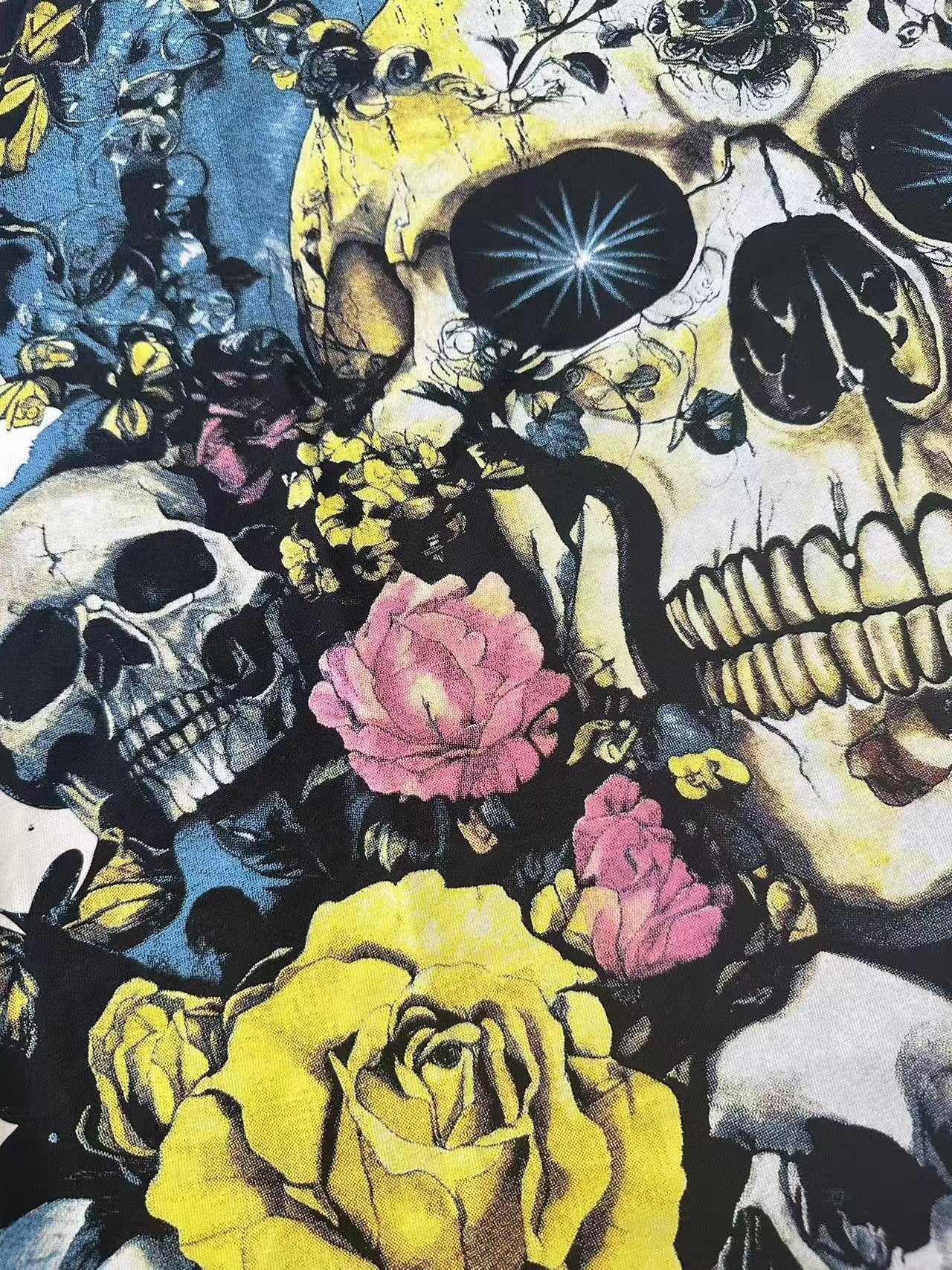 Godspeed Skull Rose Graphic T-Shirt — detail