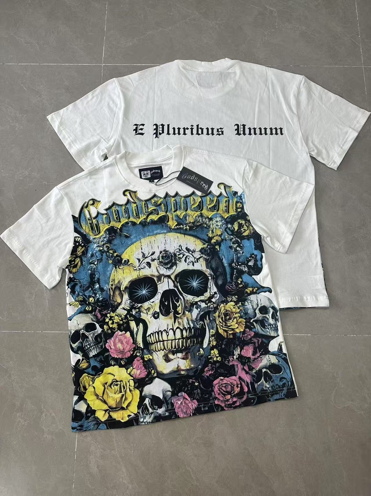 Godspeed Skull Rose Graphic T-Shirt — context