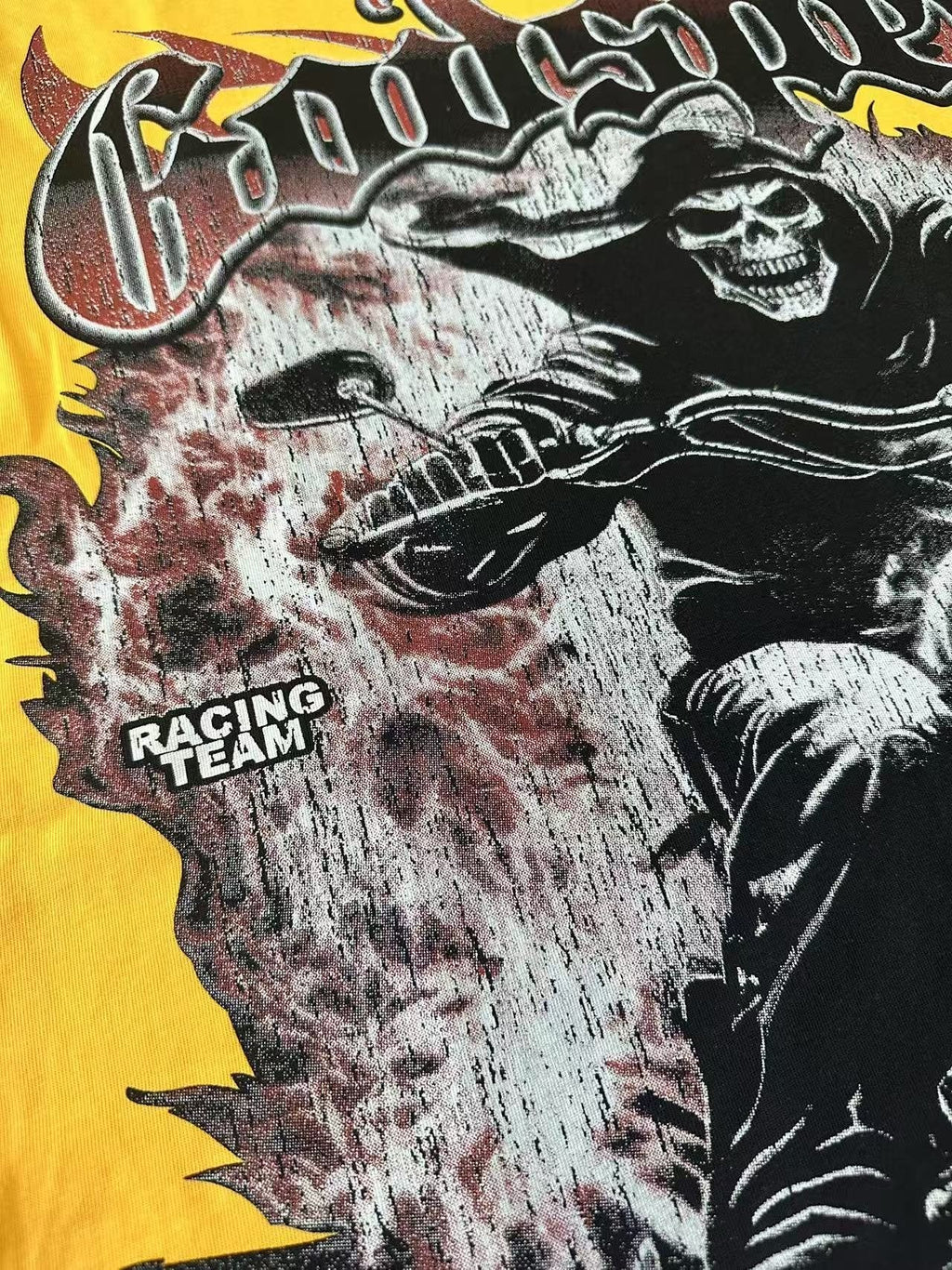 Godspeed Motorcycle Graphic T-Shirt — detail
