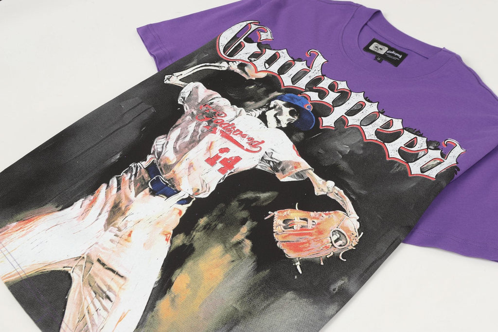 Godspeed Purple Baseball Graphic T-Shirt — front