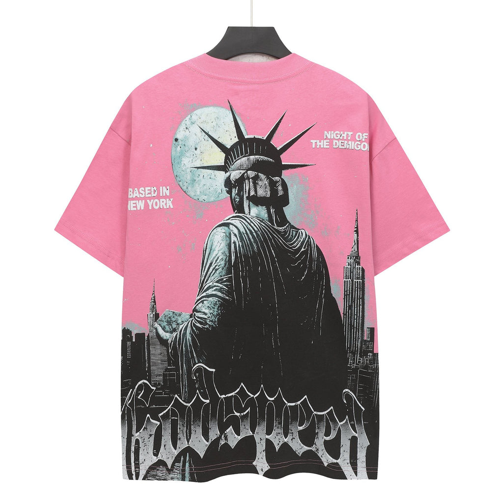 Godspeed Statue of Liberty Graphic T-Shirt — back