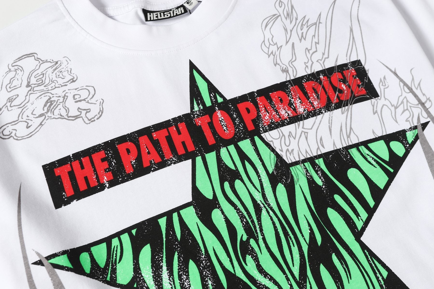 Hellstar Path to Paradise Star Graphic T-Shirt — detail