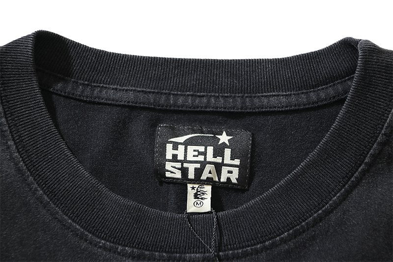 Hellstar Wee all Need Money Washed Graphic T-Shirt — neck_label