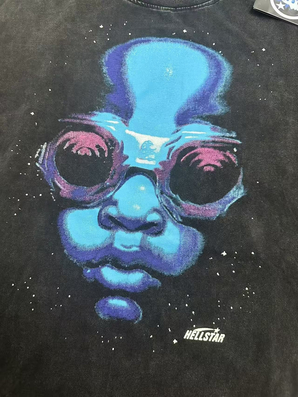 Hellstar Future Face Graphic Short-Sleeve T-Shirt — detail