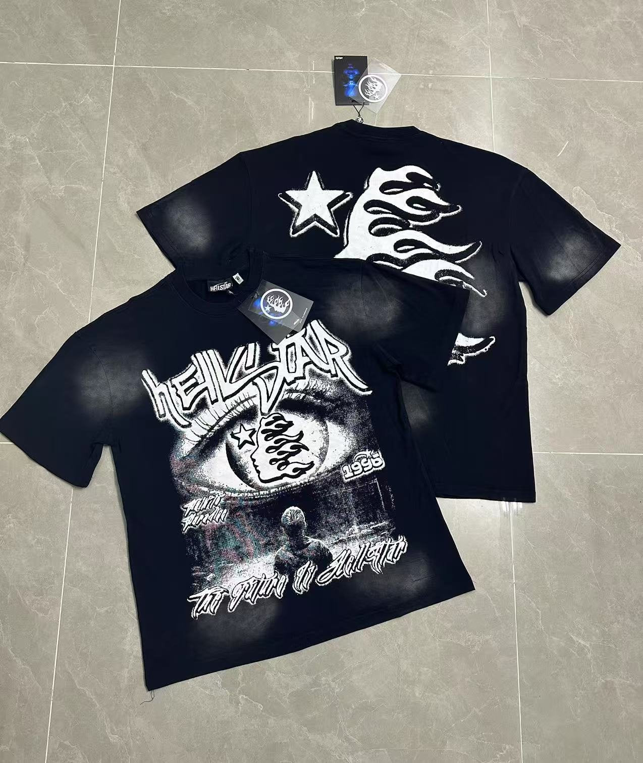 Hellstar Flame Eye Graphic T-Shirt — context