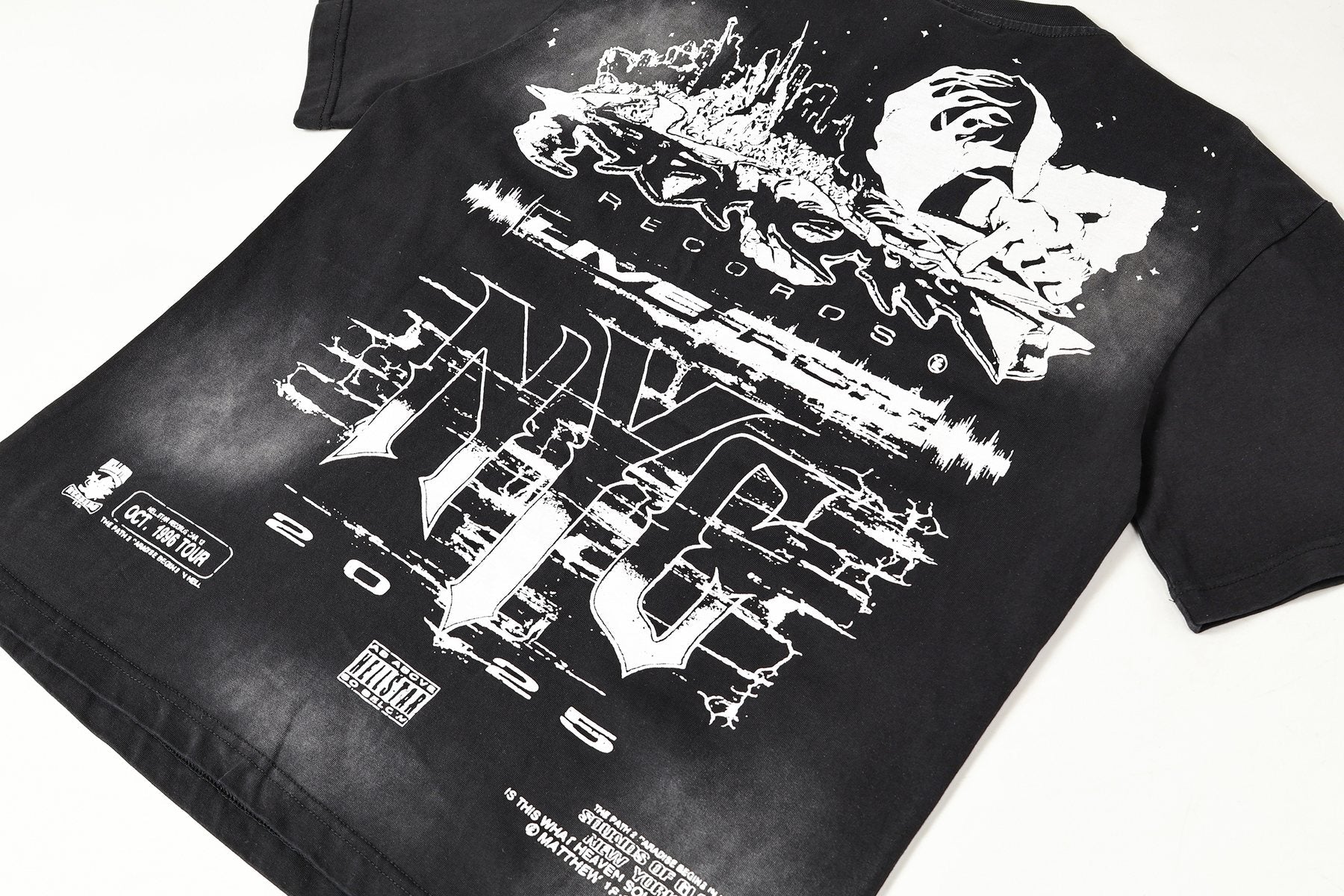 Hellstar NYC Distressed Graphic Short-Sleeve T-Shirt — detail