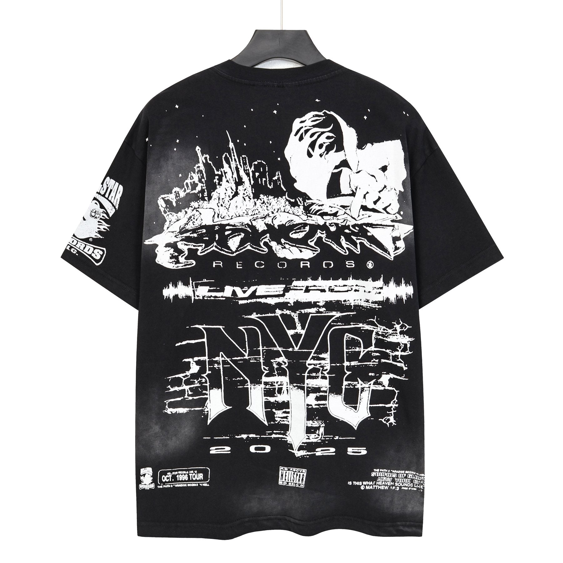 Hellstar NYC Distressed Graphic Short-Sleeve T-Shirt — back
