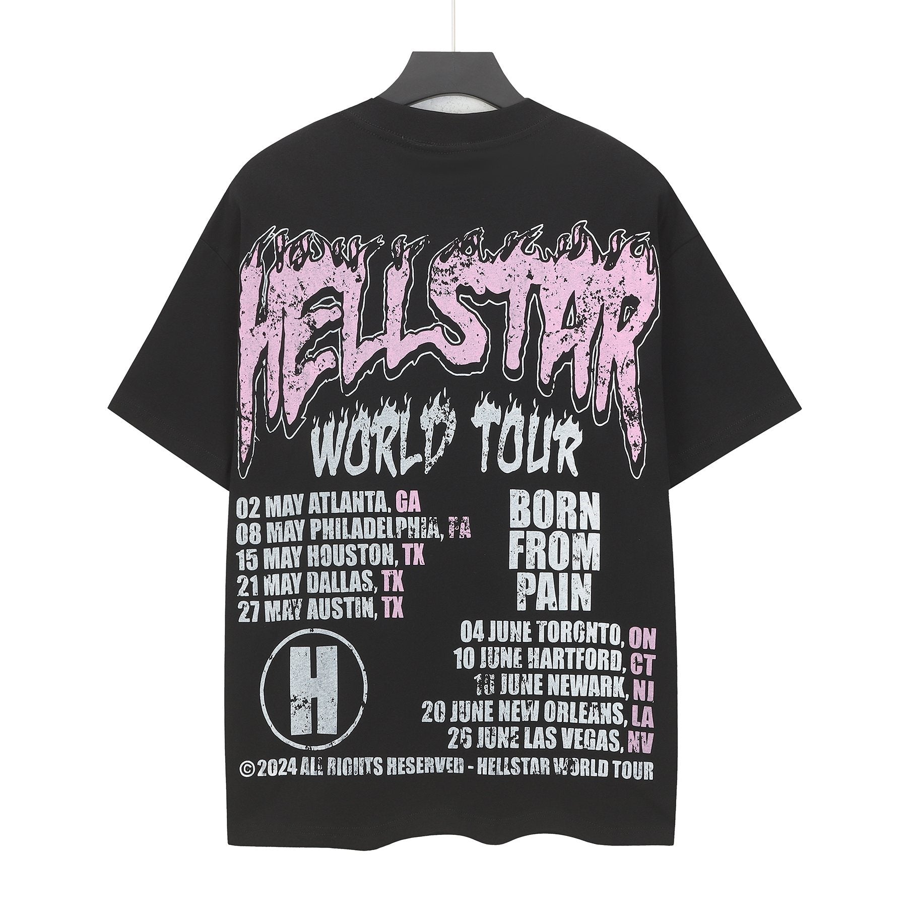 Hellstar Born From Pain World Tour Graphic T-Shirt — back