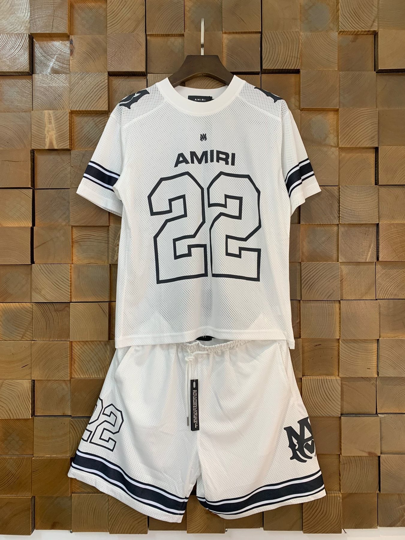 AMIRI 22 Number Jersey Short-Sleeve Set — front