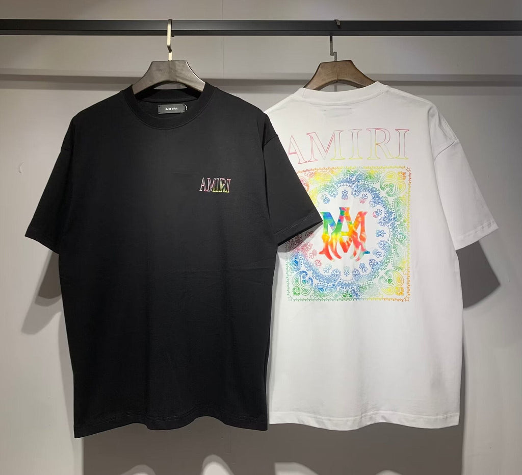 AMIRI Rainbow Bandana Back Graphic T-Shirt — context