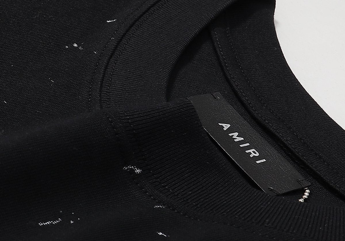 AMIRI Distressed Crackle Graphic T-Shirt — neck_label