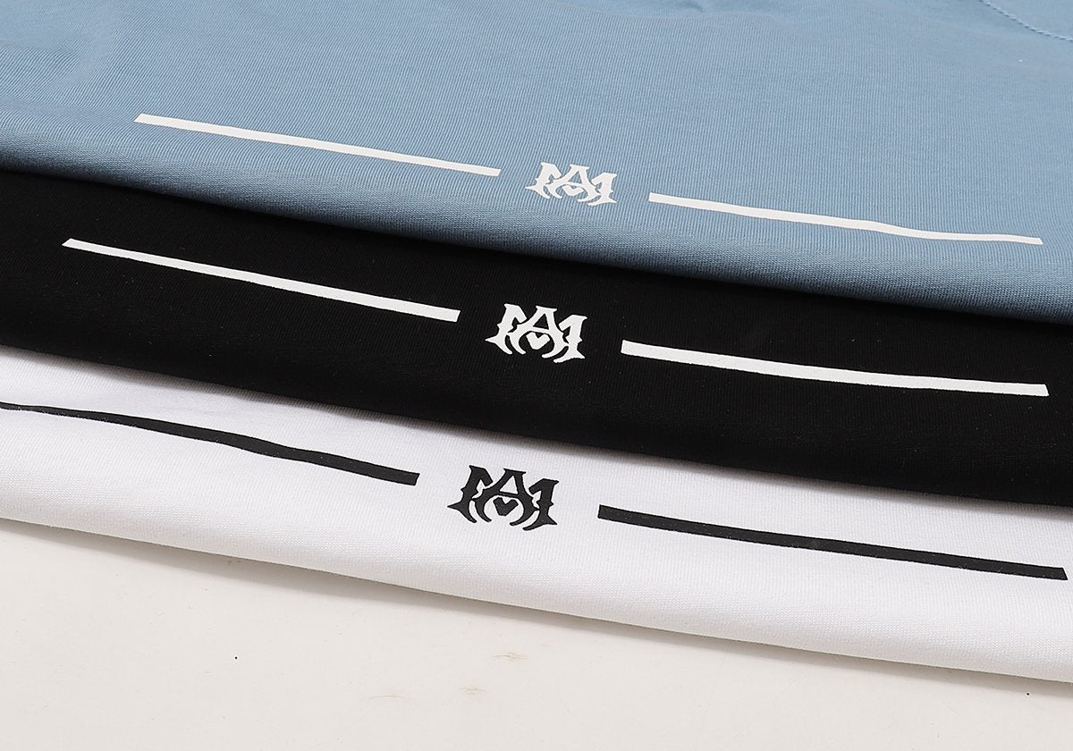 AMIRI Logo-Line Short-Sleeve T-Shirt — fabric_closeup