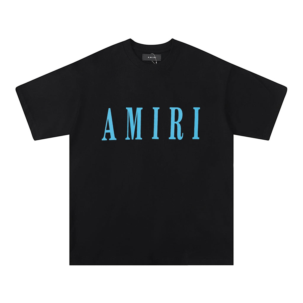 AMIRI Blue Wordmark Short-Sleeve T-Shirt — front