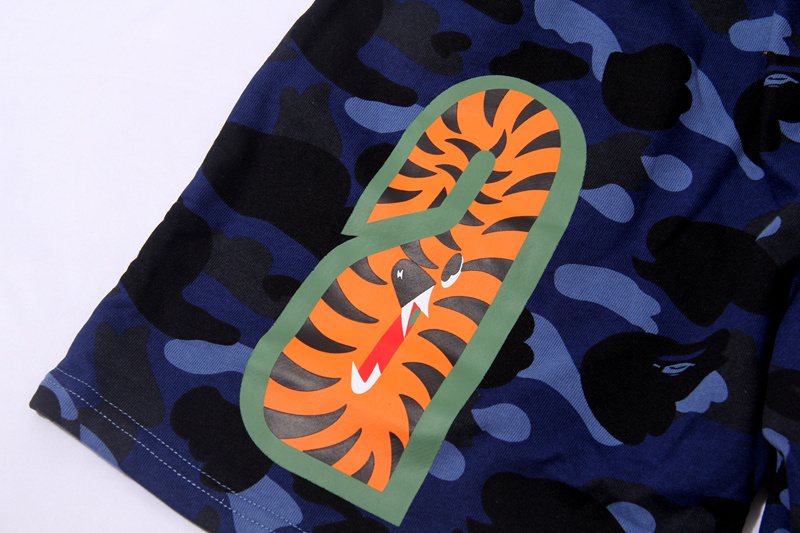 BAPE Shark Face Camouflage Drawstring Shorts — detail