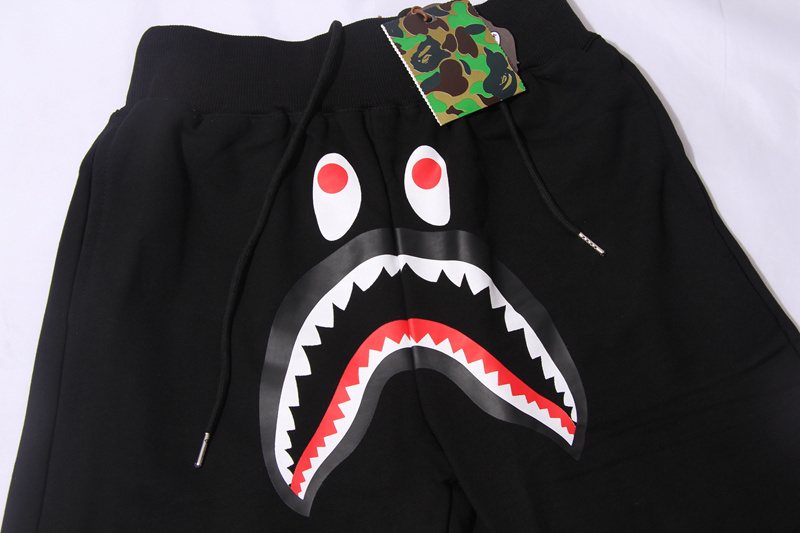 BAPE Shark Graphic Black Shorts — front