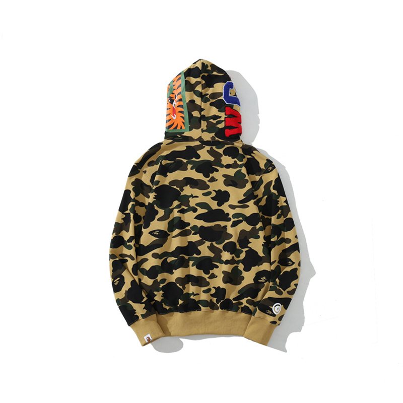 BAPE WGM Shark Camo Zip Hoodie — back