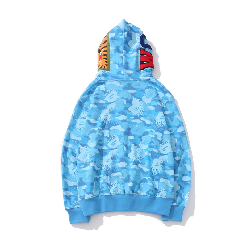 BAPE WGM Shark Camo Full-Zip Hoodie — back