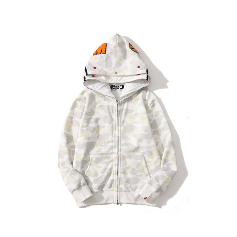 BAPE Shark WGM Camouflage Zip Hoodie — front