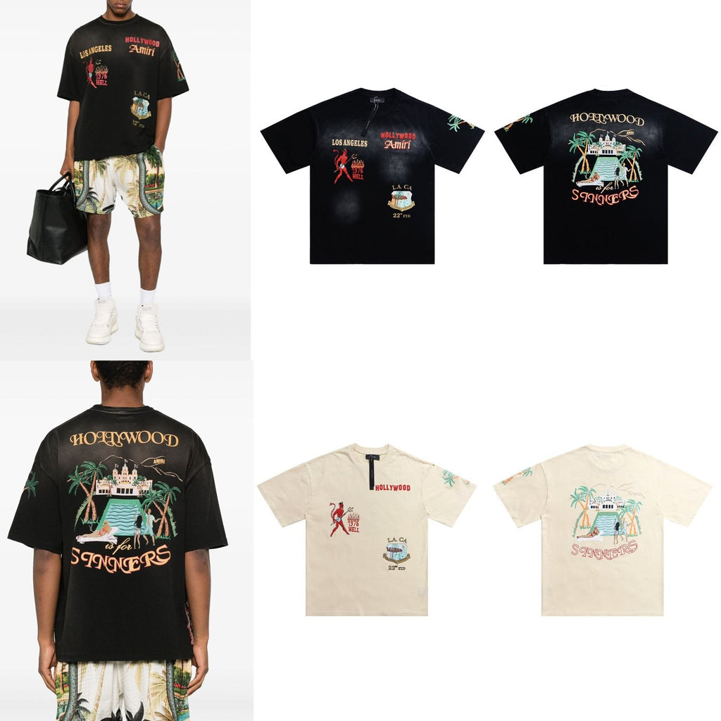 AMIRI Crystal Sinners Graphic T-Shirt — context