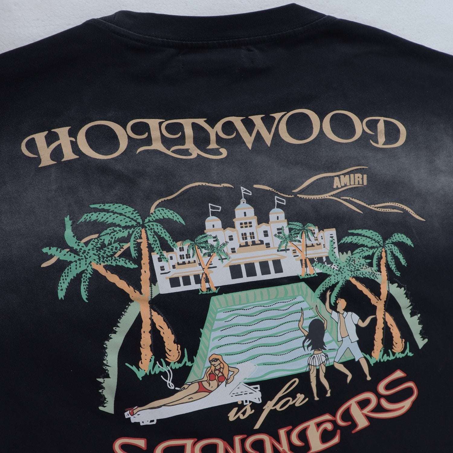 AMIRI Crystal Sinners Graphic T-Shirt — detail