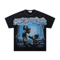 MAJESTIK Blue Football Graphic T-Shirt — hero