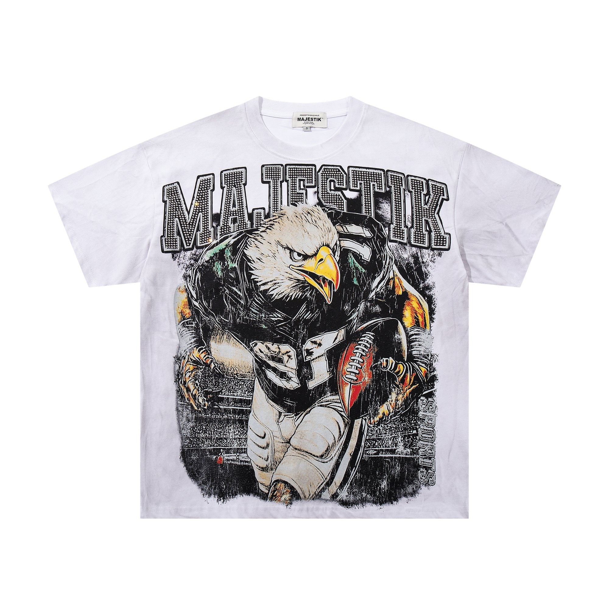 MAJESTIK Eagle Football Graphic Short-Sleeve T-Shirt - White — hero