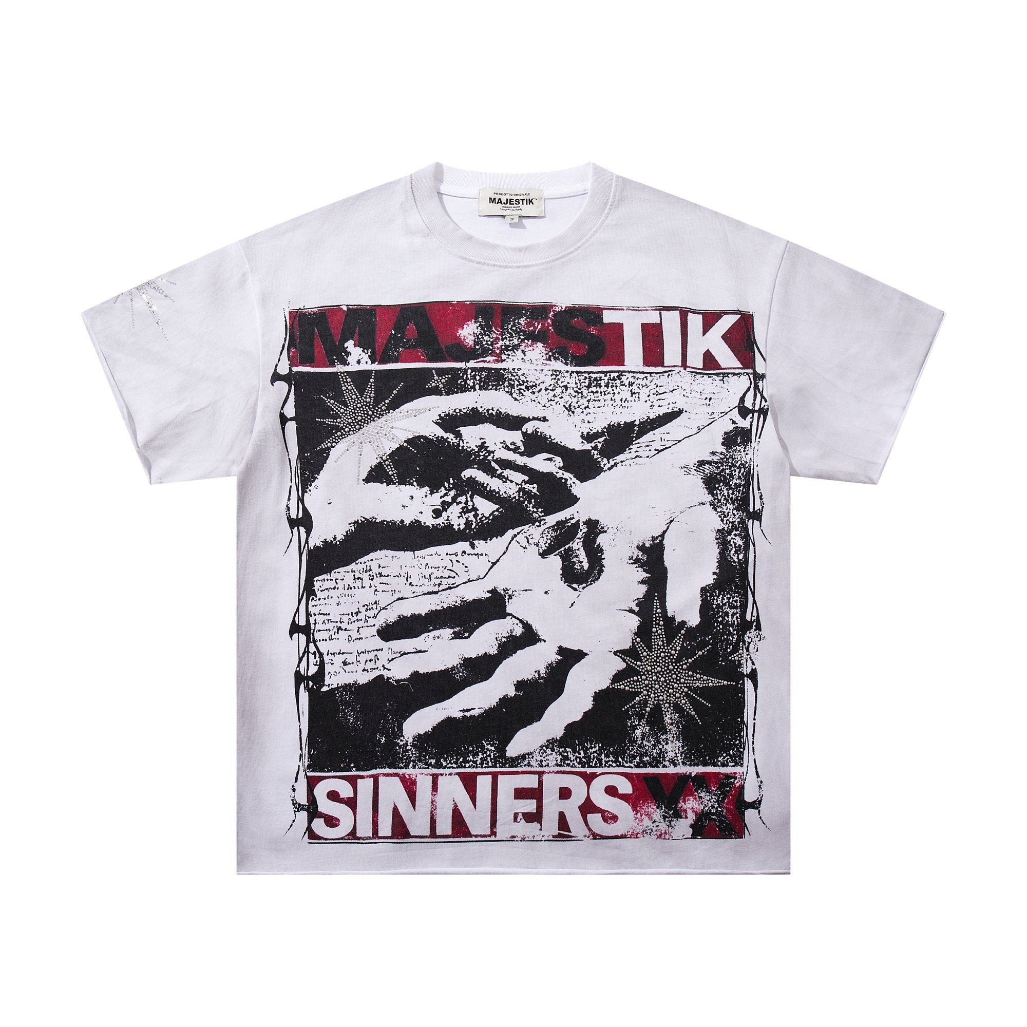 MAJESTIK Rhinestone Graphic Short-Sleeve T-Shirt — hero