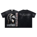 MAJESTIK Washed Black Graphic T-Shirt — hero